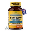 Sandhu Kruiden Zink 50 mg Supplement voor mannen & vrouwen . Hoge absorptie Zink Monomethionine Complex 60 Capsules . Supplementen voor Immune, Acne & Antioxidant Ondersteuning . Vegetarische