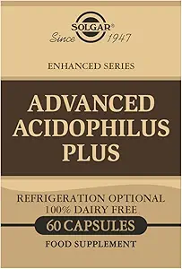 Solgar Advanced Acidophilus Plus, 60 Vegetable Capsules - Supports Healthy Intestinal Flora - 500 Million Microorganisms Per Serving - Gluten & Dairy Free - Vegetarian - 60 Servings