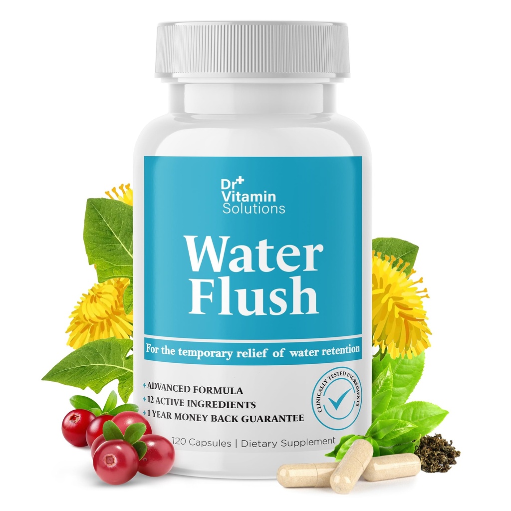 DR VITAMINE OPLOSSINGEN Diuretische waterpillen voor gewichtscontrole - Instant Relief from Bloat and Swelling - Green Tea, Cranberry, Dandelion Leaf Extract - Waterretentie pillen voor vrouwen en mannen, 120 Caps