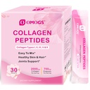 OMOGS Collagen Peptides Powder, with Prebiotics & Cranberry Extract -Hydrolyzed Collagen Peptides Support Hair, Skin, Nail, Bone & Digestive Health, Grass Fed, Non-GMO, for Women & Men