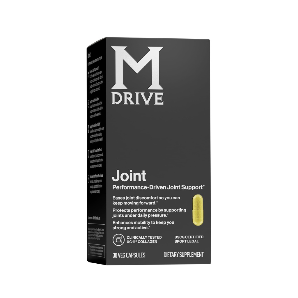 Mdrive Joint Support Supplement voor mannen - Ondersteunt gezonde gezamenlijke functie, flexibiliteit, comfort en mobiliteit - Kenmerken UC-II Collageen, Turmeric Curcumin & Sodium Hyaluronaat van Hyaluronzuur, 30ct