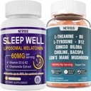 NEVISS L-tyrosine Gummies & Melatonine 60mg voor volwassenen bundel