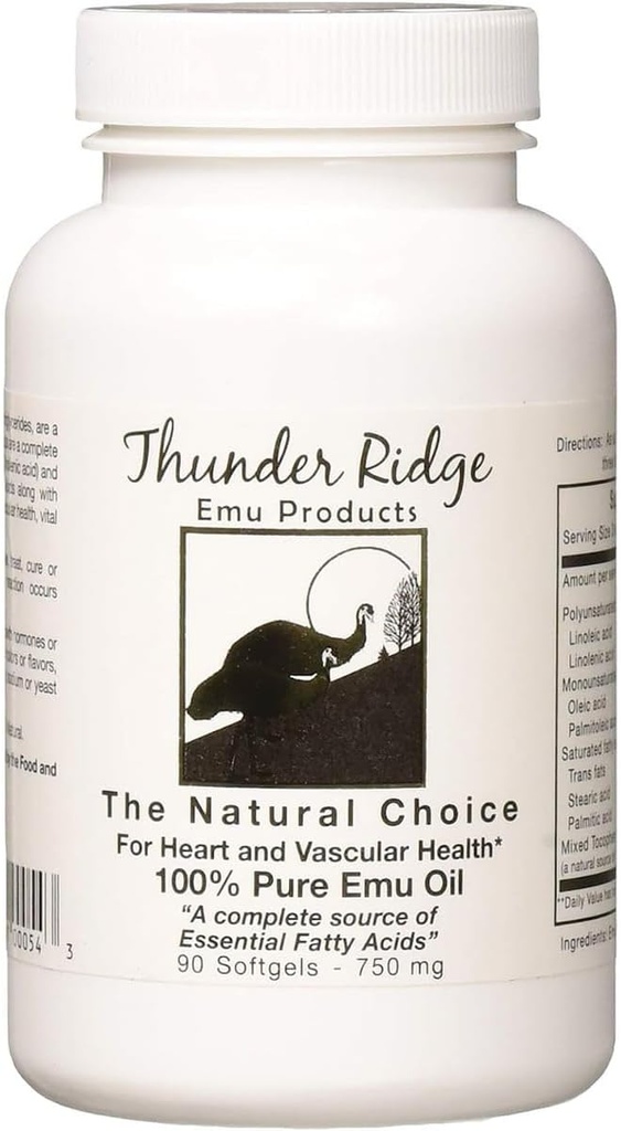 Thunder Ridge Emu Producten 100% Pure Oil Softgels, 90 Tellen