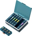 Weekly Pillen Organisator 4 keer per dag, Grote Compartmenten Pillen Box 4X 7 Dag, Medicine Organizer Pillen Case voor pillen/Vitaminen/Visolie/Medicatie/Ondersteuning (4x7 Blauw)