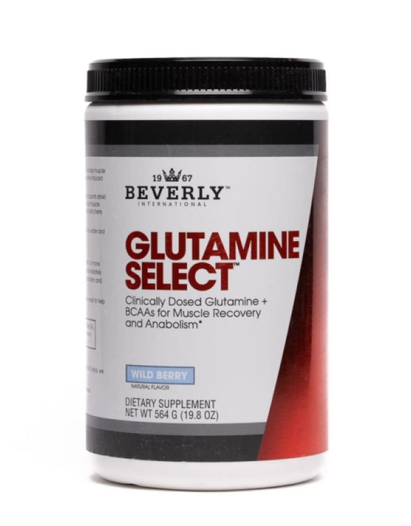 Beverly International Glutamine Select, 60 porties. Klinisch gedoseerd L-glutamine en Aminozuur Formula voor Lean Muscle and Recovery. Suikervrij poeder. B.A.S.
