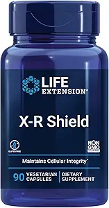 Life Extension X-R Shield, Spirulina, Lemon Balm, Ginkgo biloba, Ondersteunt Cellular Integrity & DNA Health, Stimuleert gezonde immuunrespons, Glutenvrij, Non-GMO, Vegetarisch, 90 Capsules
