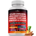 Ceylon Cinnamon, Kurkuma, Apple Cider Vinegar, Ginseng, Aloë Vera, Berberine Plus Banaba, Ginger Root - 60 Tel.