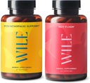 Wile Perimenopause Ondersteuning + Hot Flash supplementen, 2-pack Menopauze Ondersteuning voor vrouwen, (2) Flessen van 60 capsules Elk, 120 Totaal