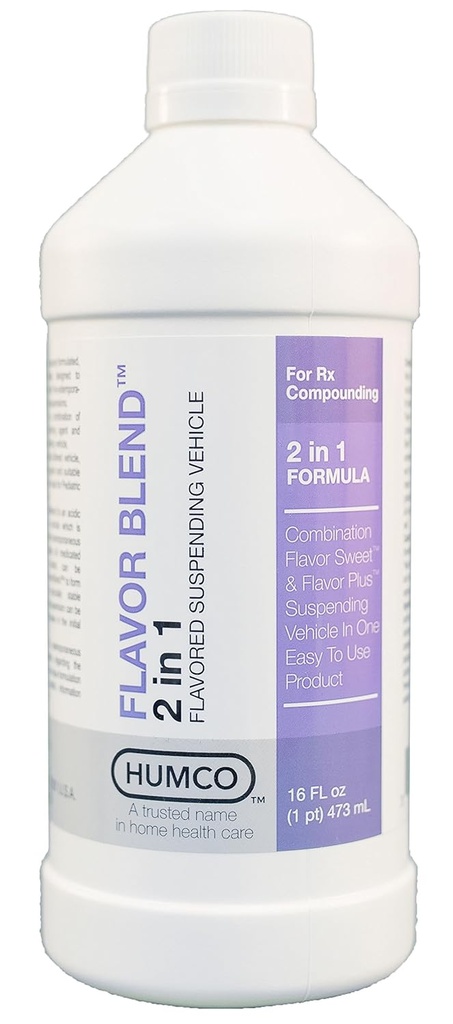 Humco Flavor Blend, 16 oz. Flavored Suspending Vehicle voor samenstelling. Populaire farmaceutische samenstelling basis. Agent mengen.