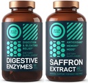 WILDE BRANDSTOF Digestieve enzymen en Saffron Extract Capsules Dieetbundel