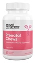Nutri Supreme Prenatale Vitamine, Kauwbare Prenatale Vitaminen voor Vrouwen met 800 MCG van Folaat, Volledige Zwangerschap Multivitamine met Iron, Kosher, Cherry Flavor, 90 Tellen