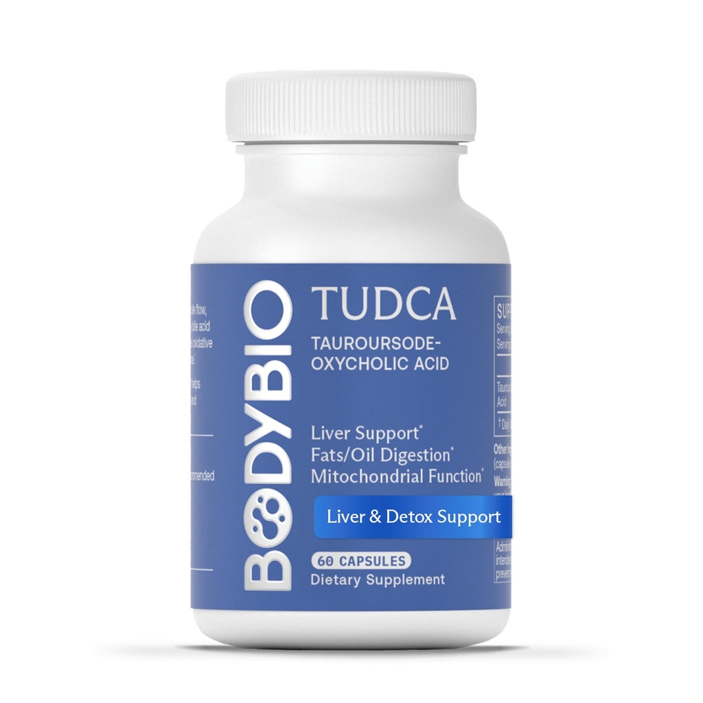 BodyBio TUDCA - Pure Taurourso deoxycholzuursupplement - Ondersteuning van de Bile Flow, vetmetabolisme en leverontgifting