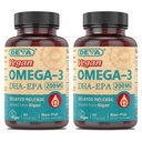 DEVA Vegan Omega-3 DHA-EPA, van Micro Algen, vertraagde afgifte, 90 Vegan Capsules (verpakking van 2)