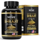 Biologische Shilajit met Fulvinezuur, Humic Acid, 85+ Minerals- Gold Grade Plus - Zelfde als Hars - Energie, Uithoudingsvermogen, Hersenondersteuning - 120 Capsules - Made in The USA