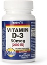 Basisvitaminen Natuurlijke Vitamine D-3 2000 IE - 200 Filmomhulde tabletten