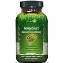 Irwin Naturals Ginkgo Smart Powerful Nootropic Brain Booster - Ondersteunt maximaal geheugen, focus & mentale helderheid met DMAE, Clubmoss, Choline & Acetyl L-Carnitine - 60 Liquid Softgels