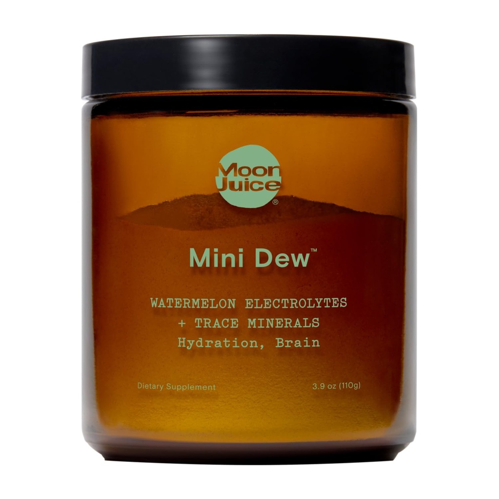 Moon Juice Mini Dew Electrolytes Powder - Sugar Free Minerals & Electrolyte Hydration Powder for Instant Hydration & Brain Support - Magnesium, Calcium, Kalium, Roze Zout, Watermeloen, 30 porties