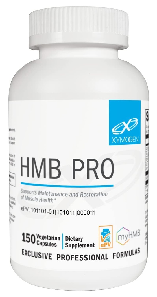 XYMOGEN HMB PRO - HMB Supplementen voor spierherstel - Calciumsupplement met vitamine D3 - Glutenvrij, Veganistisch, Niet GGO (150 Capsules)