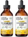 Wild & Organic Turmeric Tinctuur 4 fl oz & Dandelion Root Tinctuur 4 fl oz
