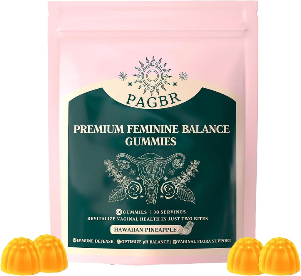 Vitale bron Premium Vrouwelijke balans Ananas Gummies voor vrouwen Gezondheid en Wellness Hawaiian, Immune, Veganistisch, Glutenvrij & Halal,60 Gummies - 30 dagen aanbod (1)