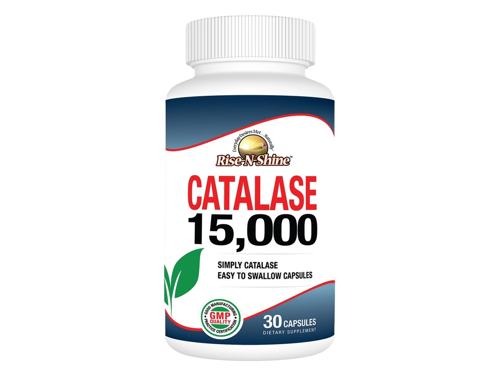 Rise-N-Shine Catalase Supplement 15.000 - Krachtige antioxidant Enzyme voor Hair Health Ondersteuning- Haarsupplementen voor Sterke Haar Ondersteuning - 30 Capsules