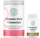 Vrouwelijke vitaliteitsbundel - 7 Paddenstoel Complex & Women's Daily 7 Essentials voor volledige wellness