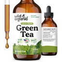 Wild & Organic Green Tea Extract Liquid Drops - Antioxidant-Rich Green Tea Supplement - 2-maand levering - Vegan, suiker & alcoholvrije Camellia Sinensis Tinctuur - 4 fl oz
