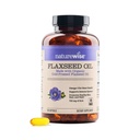 NatureWise Flaxseed Oil 1200 mg, Visvrij Omega 3 6 9 met 720mg ALA, Dieetsupplement voor Hartgezondheidsondersteuning - Biologisch, Koud Geperst, Non-GMO - 120 Softgels[4-Maande Levering]