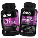Lever Reiniging & geactiveerde Charcoal Capsules - Lever Gezondheid Pillen met Artichoke, Berberine, Kurkuma kruiden - 1200mg Biologische Kokosnoot Charcoal Pillen voor Maaggas en opgeblazen ondersteuning