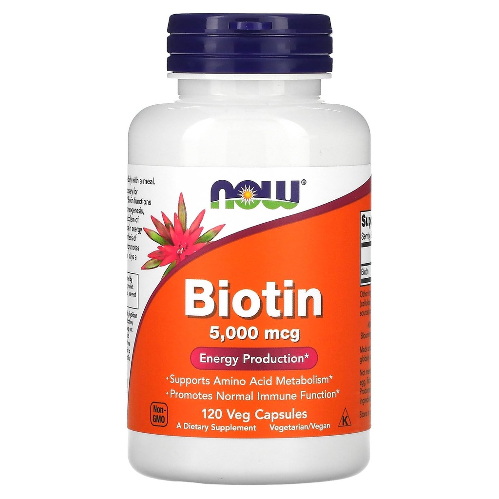 Nu Foods Biotin 5 MG Vegetarische Capsules, 120 Tellen