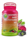 Women's Daily Multivitamine 50 Plus - Vegan Methylated Multivitamine for Women 50 and Over with Biotin, Organic Superfoods & Lutein - Eye, Energy, Gut & Optimal Health Support - Easy to Swallow Capsules
