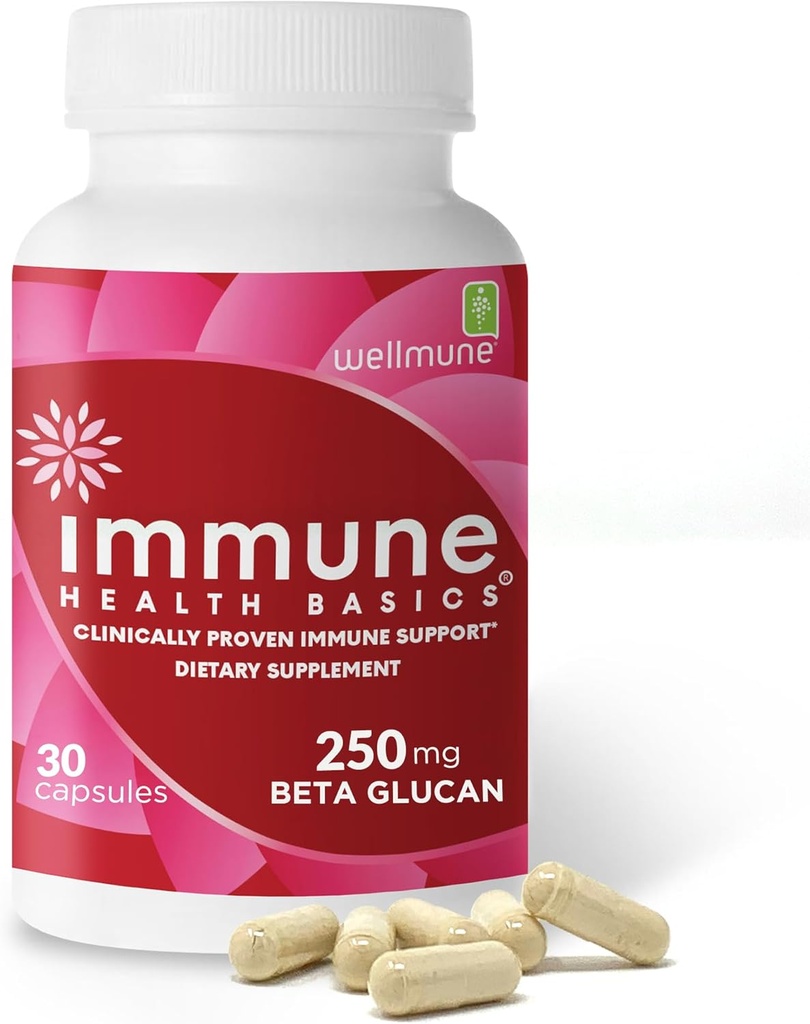 Ultra Strength Immunity - Klinisch bewezen Immune Support - Wellmune Hoog gezuiverd Beta Glucan - Glutenvrij, Niet-allergeen, Niet-GMO en Vegan Capsules - 30 capsules, 250 mg
