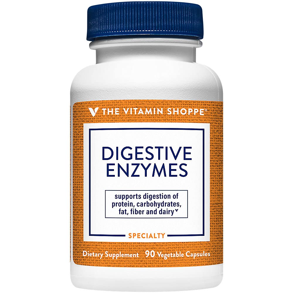 Digestieve enzymen - op planten gebaseerde spijsverteringsformule, bevordert spijsvertering om te helpen vrijgeven van voedingsstoffen, Nutriënt Digestie & Absorptie (90 Veggie Capsules) door The Vitamine Shoppe