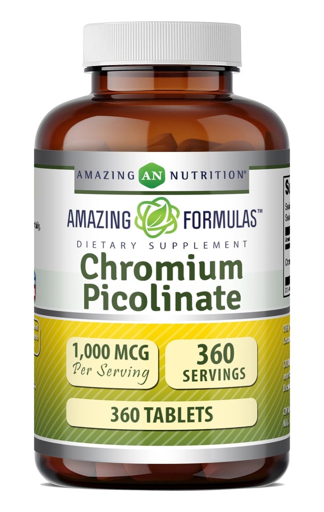 Verbazingwekkende Formules Chroom Picolinate 1000 Mcg 