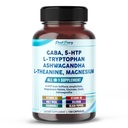 GABA, 5-HTP L-Tryptofaan Ashwagandha kamille L-Theanine Magnesium - Made in USA