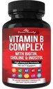 Divine Bounty Super B Complex Vitaminen - Alle B Vitaminen Inclusief B12, B1, B2, B3, B5, B6, B7, B9, Foliumzuur - Vitamine B Supplement - Ondersteuning gezonde energie Metabolisme - 90 Vegetarische Capsules