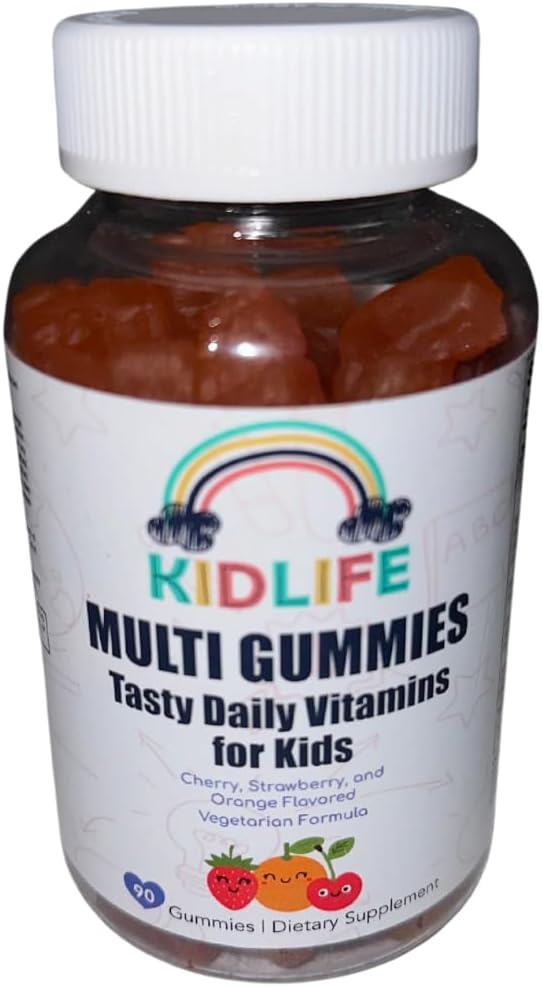 KJ3 Essentials KIDLIFE Daily Gummies- Vitaminen voor kinderen 90 Graaf Vegan. Immuunondersteuning. Zacht en smakelijk