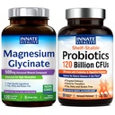 Aangeboren vitaliteit Magnesium Glycinate & Probiotica 120 Miljard Bundle, Non-GMO, No Gluten Dairy Soy & Vegan, Magnesium (120 Caps) & Probiotic (30 Caps)
