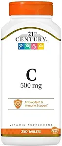 21e eeuw Vitamine C, 500 mg, 250 tabletten