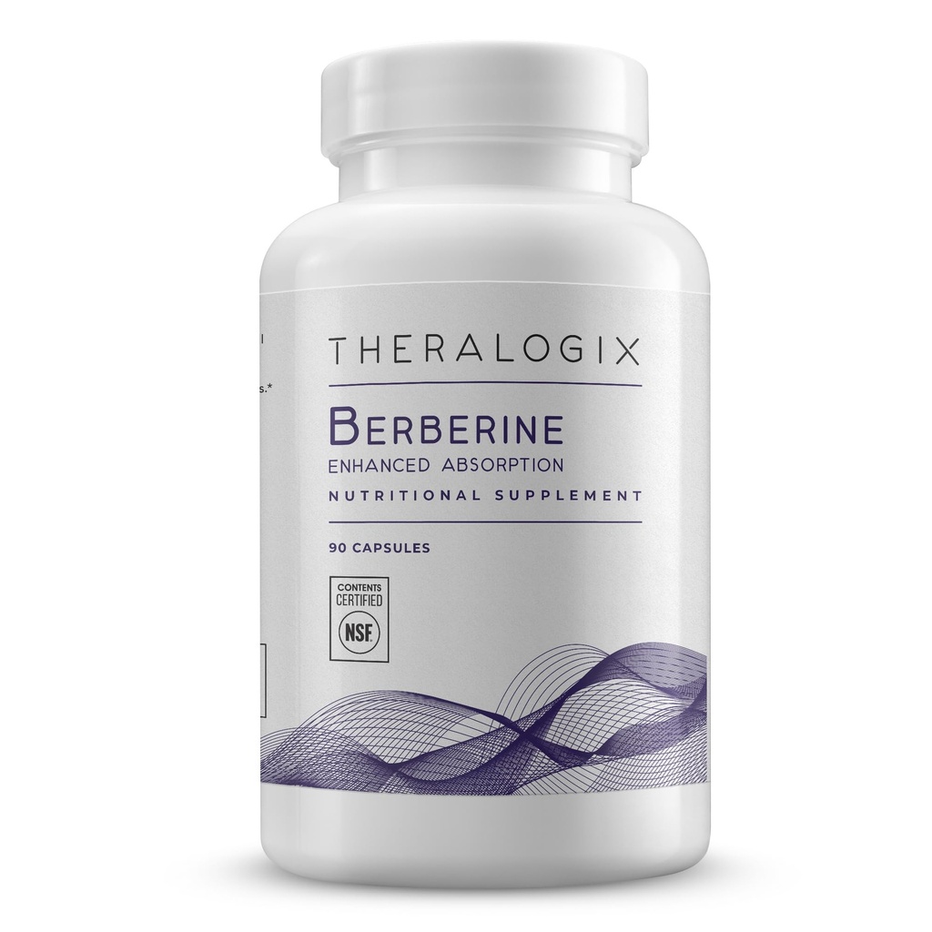 Theralogix Berberine verbeterde absorptie - 90 dagen levering - Gemaakt met Berberine Phytosome om te helpen ondersteunen gezonde stofwisseling en hormoonbalans* - NSF gecertificeerd - 90 capsules