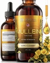 Mullein Leaf Extract voor Long Reiniging en gezondheid - Mullein druppels Made in USA - Lung Support Supplement - Herbal Respiratory Support - Mullein Extract Tinctuur 4 Fl Oz