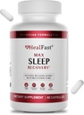 HealFast Pharmaceutical Formulated Max Slaaphulp met extra sterkte Melatonine 10mg - Snel oplossen - Natuurlijke slaapmiddelen voor volwassenen - Melatonine Pillen - Kruiden, Aminozuren en Melatonine - 60 Ct