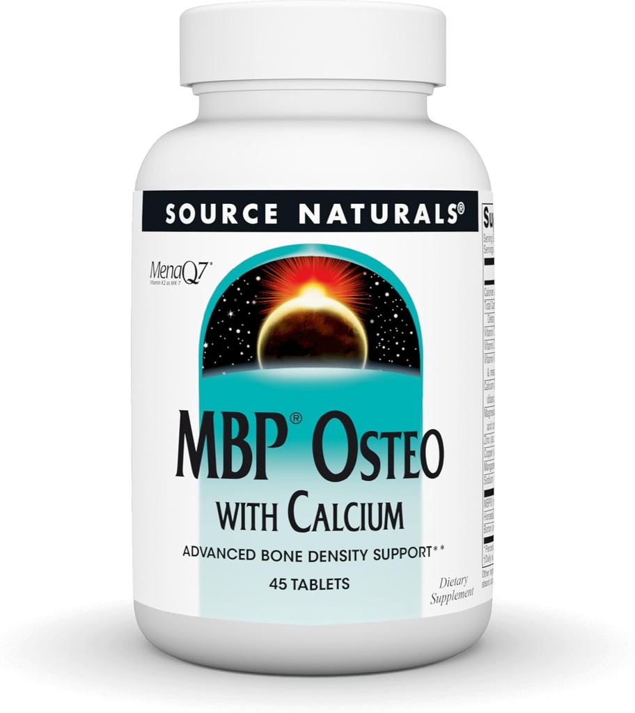 Bron Natuurlijken MBP Osteo met Calcium, Geavanceerde Botdichtheid Ondersteuning*, 45 Tablets