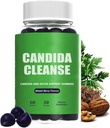Candida Cleanse, Candida and Detox Support Gummies, 10-in-1 Geavanceerde Formule met Black Walnut, PAU D'Arco & Wormwood, Non-GMO 60 Gummies