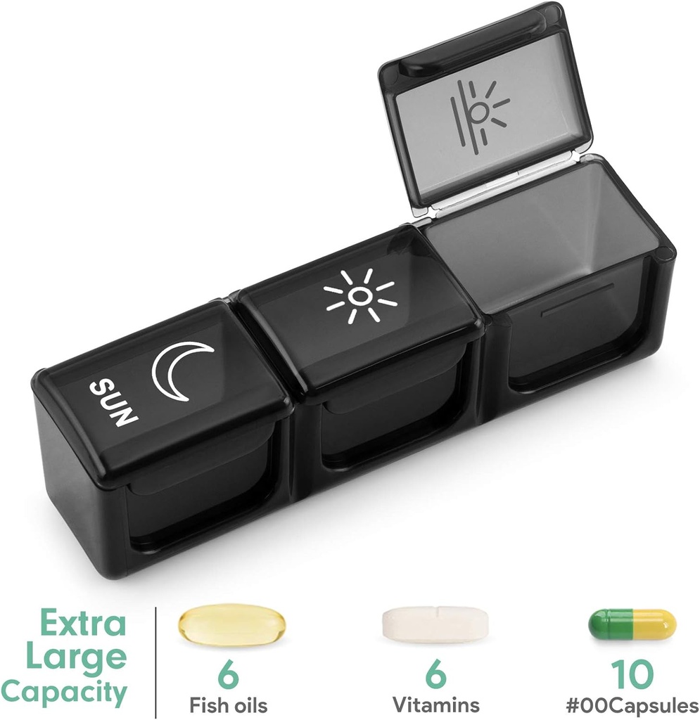 BUG HULL Weekly pil Organizer 3x per dag, Dagelijks 7 dagen pil Box 3 keer per dag, Reis Geneeskunde pil Organizer Pillen Case Container voor Vitaminen, Supplementen