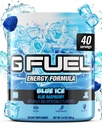 G Fuel Blue Ice Energy Drink Powder, Pre Workout Cafeïne Mix voor Gaming, Suikervrije Focus Amino, Vitamine + Antioxidanten, 9.9oz (Blue Raspberry, 40 Servers)