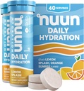 Nuun Daily Electrolyte Tablets with Magnesium, Calcium, Potassium, Chloride & Sodium, Gluten Free, Sugar Free, & Vegan, Mixed Citrus Flavor, 4 Pack (40 Servings Total)