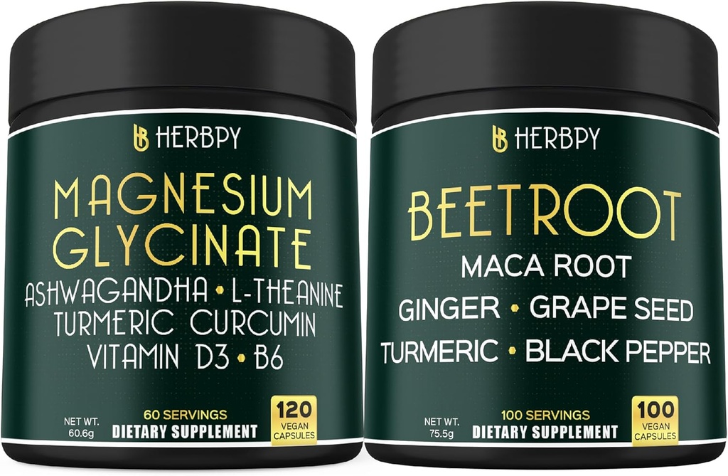 Bundel 6in1 Magnesium Glycinate Supplement & 6in1 Beetwortelcapsules