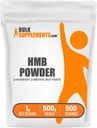 BulkSupplements.com HMB Powder - as Calcium HMB, Beta-Hydroxy Beta-methylbutyraat - HMB Powder Supplements, Glutenvrij - 1g per portie, 500g (1.1 lbs) (verpakking van 1)