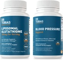 Dr. Tobias Blood Pressure Support en liposomale glutathion - Ondersteunt Circulatory Health, Detox, en Immune Function - Non-GMO